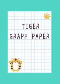 TIGER GRAPH PAPERj/EMERALD GREEN