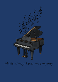 Lovely musical instruments(Navy blue)
