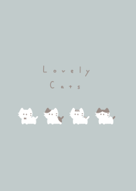 Small Cats (no line)/ mint gray LB