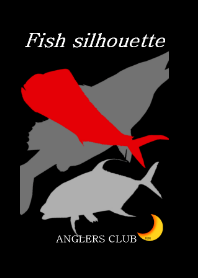 Shadows of red and gray fish