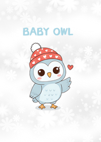 Lovely blue baby owl