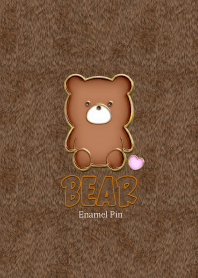 Bear Enameled Pin & Fur 51