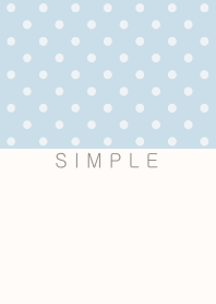 シンプル ドット(ベージュ ブルー)