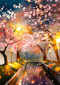 美しい夜桜の着せかえ#2276