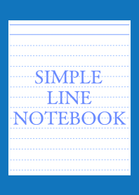 SIMPLE BLUE LINE NOTEBOOK/BLUE/WHITE