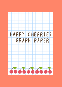 HAPPY CHERRIES GRAPH PAPER/APRICOT COLOR