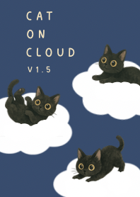 Black Cat on Cloud Beige Dark Blue V1.5