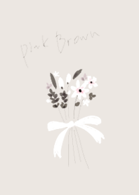 ピンクブラウンのお花の着せ替え