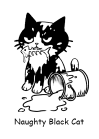 Naughty Black Cat | Doodle#4