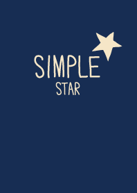 Simple star - navy x beige-