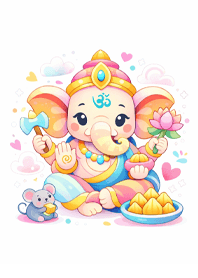 Ganesha receives wealth (Pp)