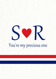S&R Initial -Red & Blue-