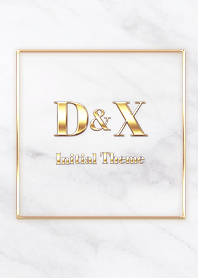 [ D&X ]  Initial Theme Gold White