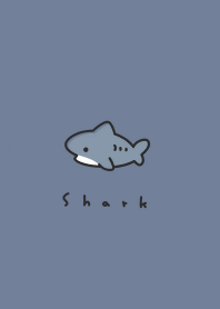Shark (line&color) /gray blue WH
