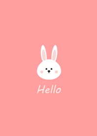 Extremely simple.Bunny(Pink orange)