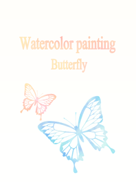 Watercolor painting 蝶