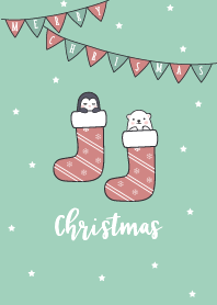 Christmas theme with polar bear