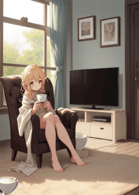 Afternoon coffee time-Sweet girl ac0163