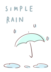 Simple rain white and blue.