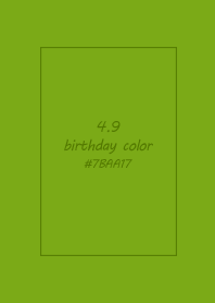 birthday color - April 9