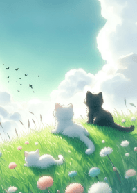 Cute Cat and Beautiful Nature V.18