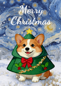 Christmas Corgi 01