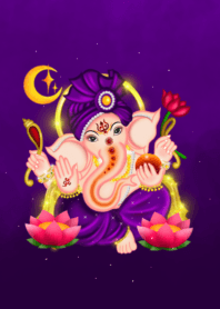 Lord Ganesha, the god of success(purple)