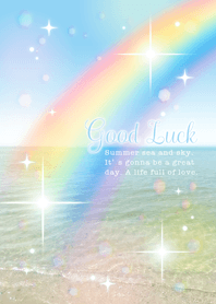 Good luck! rainbow & sea summer sky