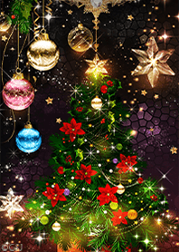 glittering christmas tree