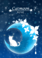 Cat Moon Blue Version Line Theme Line Store