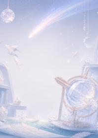 Peach Glass Comet Paper Observatory