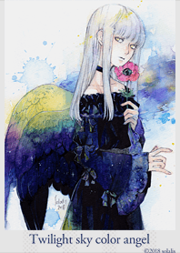 황혼의 하늘 색 천사