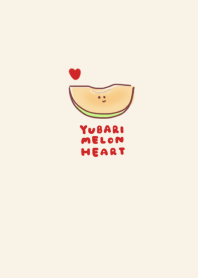 simple Yubari melon heart beige