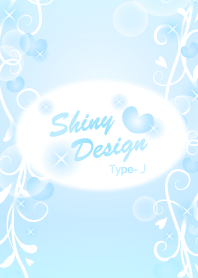 Shiny Design Type-J Light blue Heart