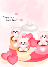Mini bear in the coffee cup 25