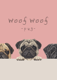 Woof Woof - Pug - PINK LEMONADE