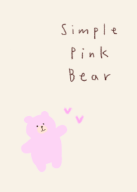 simple pink bear.
