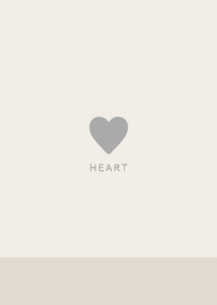 Simple Heart / Beige&Gray