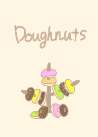 Cute theme of doughnuts