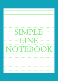 SIMPLE GREEN LINE NOTEBOOK/VIRIDIAN