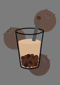 돼지모양 밀크티!(포그 그레이)