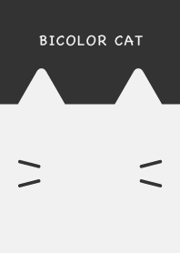 Simple cat bicolor black