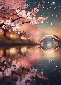 美しい夜桜の着せかえ#2883