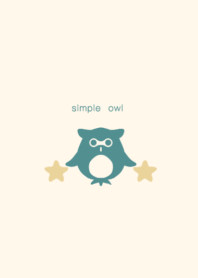 simple owl green pink