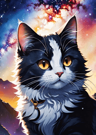 Night Moon Star Cat f9E133
