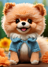 Cute fluffy dog
