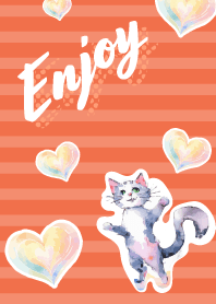 Naughty cats4 on red & yellow