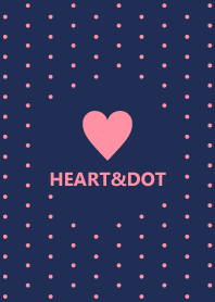 HEART&DOT *NAVY PINK 8*