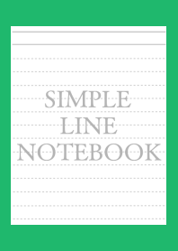SIMPLE GRAY LINE NOTEBOOK/GREEN/WHITE