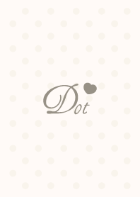Heart dot -Beige-